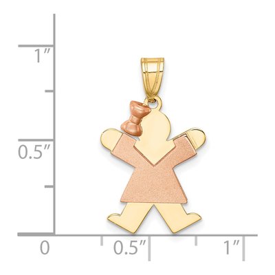 14K Two-Tone Gold Girl Charm – view 3