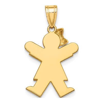 14K Two-Tone Gold Girl Charm – view 4
