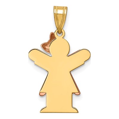 14K Two-Tone Gold Girl Charm – view 5