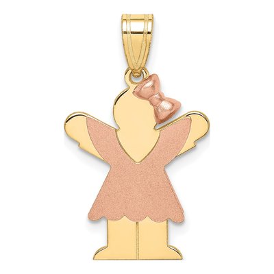 14K Two-Tone Gold Girl Charm
