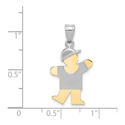 14K Two-Tone Gold Boy Charm – view 4