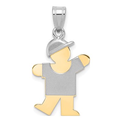 14K Two-Tone Gold Boy Charm