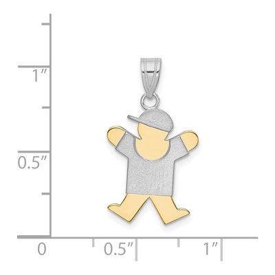 14K Two-Tone Gold Boy Charm – view 4