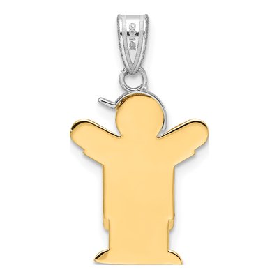 14K Two-Tone Gold Boy Charm – view 4