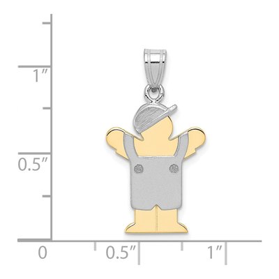 14K Two-Tone Gold Boy Charm – view 5