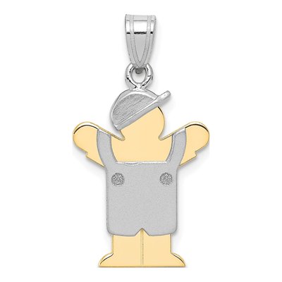14K Two-Tone Gold Boy Charm