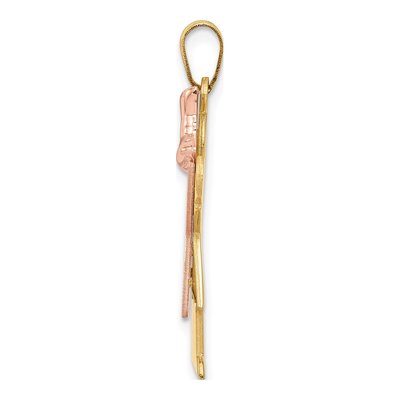 14K Two-Tone Gold Girl Love Charm – view 3