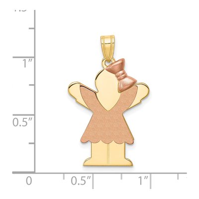 14K Two-Tone Gold Girl Love Charm – view 4