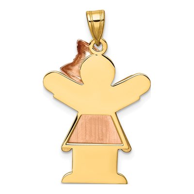 14K Two-Tone Gold Girl Love Charm – view 5