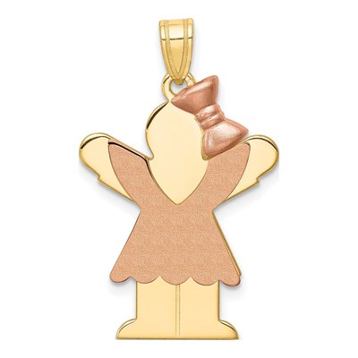 14K Two-Tone Gold Girl Love Charm