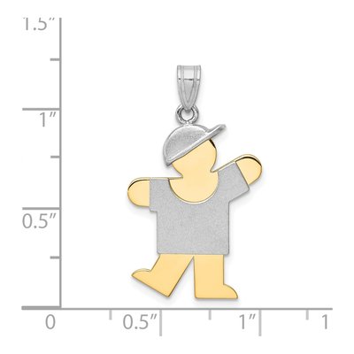 14K Two-Tone Gold Boy Kiss Charm – view 4