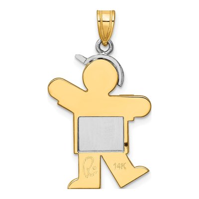 14K Two-Tone Gold Boy Kiss Charm – view 5