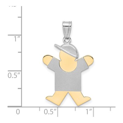 14K Two-Tone Gold Boy Charm – view 4