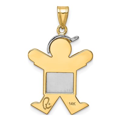 14K Two-Tone Gold Boy Charm – view 5