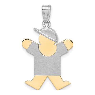 14K Two-Tone Gold Boy Charm