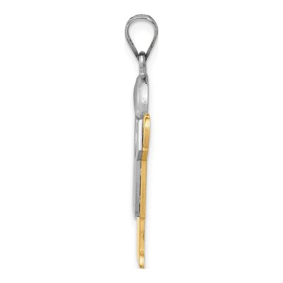 14K Two-Tone Gold Kids Boy Love Charm – view 3