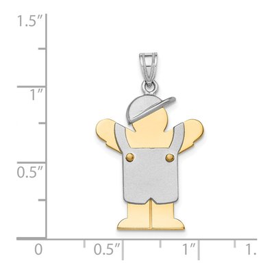 14K Two-Tone Gold Boy Charm – view 4