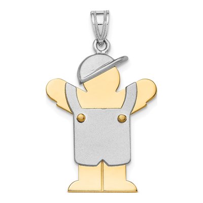 14K Two-Tone Gold Boy Charm