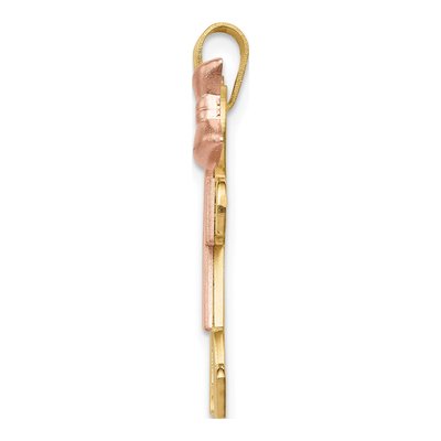 14K Tri-Color Kids Boy & Girl Kiss Charm Pendant – view 3