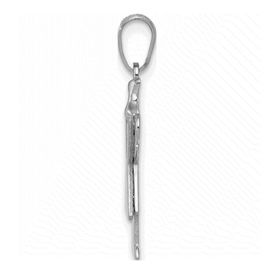 14K White Gold Girl Charm – view 3