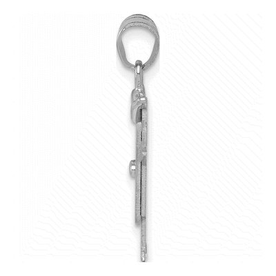 14K White Gold Boy Overalls Charm – view 2