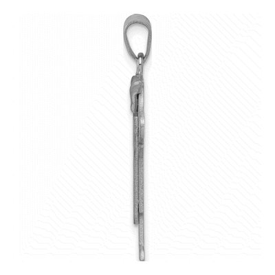 14K White Gold Boy Overalls Charm – view 2