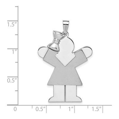 14K White Gold Girl Charm – view 4