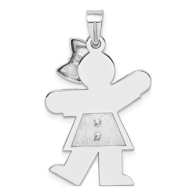 14K White Gold Boy Charm – view 4