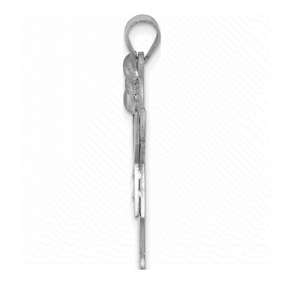 14K White Gold Diamond Girl Charm – view 2