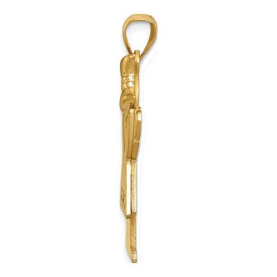 14K Yellow Gold Diamond Kids' Girl Love Pendant – view 2