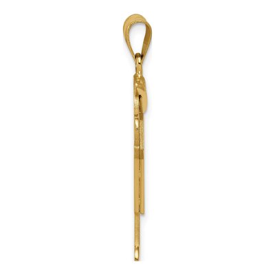 14K Yellow Gold Diamond Boy Pendant – view 2