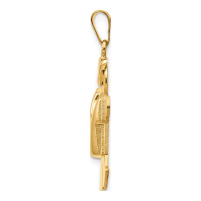 14K Yellow Gold Puffed Boy Charm – view 3
