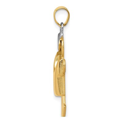 14K Two-Tone Gold Kids Boy Charm – view 3