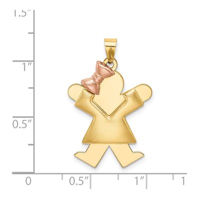 14K Two-Tone Gold Girl Charm – view 3