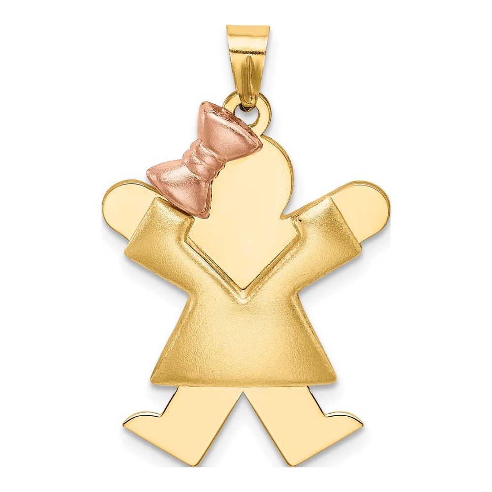 14K Two-Tone Gold Girl Charm
