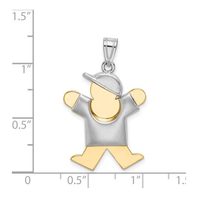14K Two-Tone Gold Boy Charm – view 3