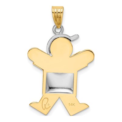 14K Two-Tone Gold Boy Charm – view 4