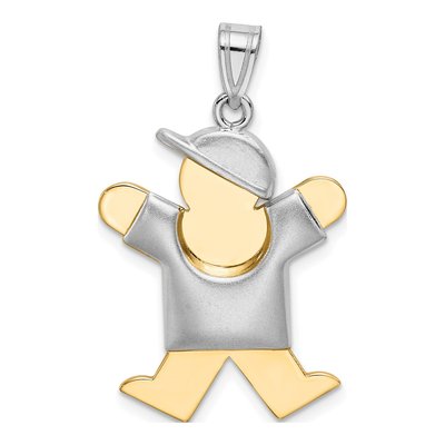 14K Two-Tone Gold Boy Charm