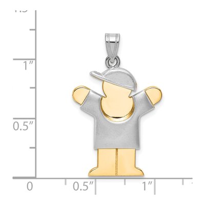 14K Two-Tone Gold Boy Charm – view 4