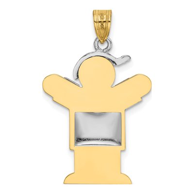 14K Two-Tone Gold Boy Charm – view 5