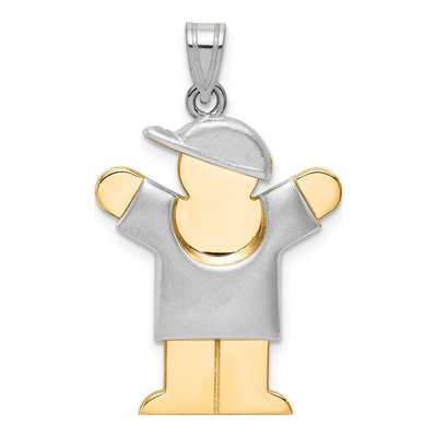 14K Two-Tone Gold Boy Charm