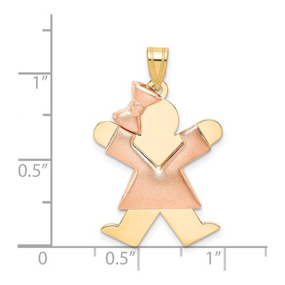14K Two-Tone Gold Girl Charm – view 4