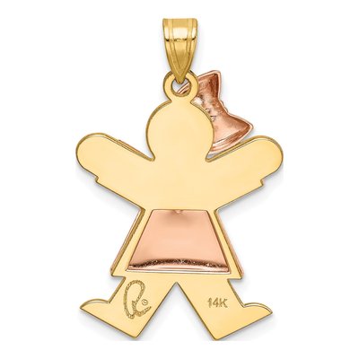 14K Two-Tone Gold Girl Charm – view 5