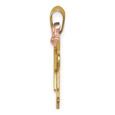 14K Tri-Color Gold Kids Boy Girl Kiss Pendant – view 2