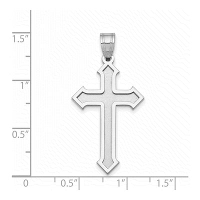 14K White Gold Passion Cross Pendant – view 4