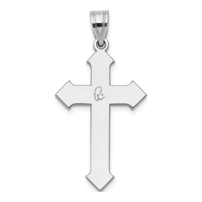 14K White Gold Passion Cross Pendant – view 5