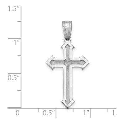 14K White Gold Passion Cross Pendant – view 3