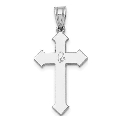 14K White Gold Passion Cross Pendant – view 4