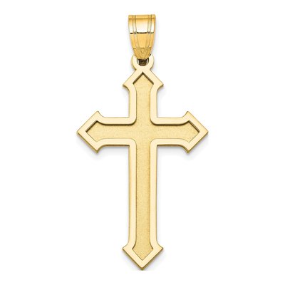 14K Yellow Gold Passion Cross Pendant