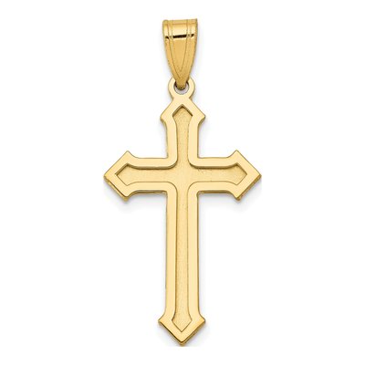 14K Yellow Gold Passion Cross Pendant
